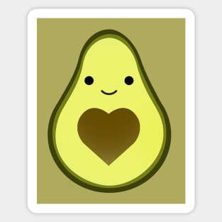 Cute Kawaii Avocado Love Sticker